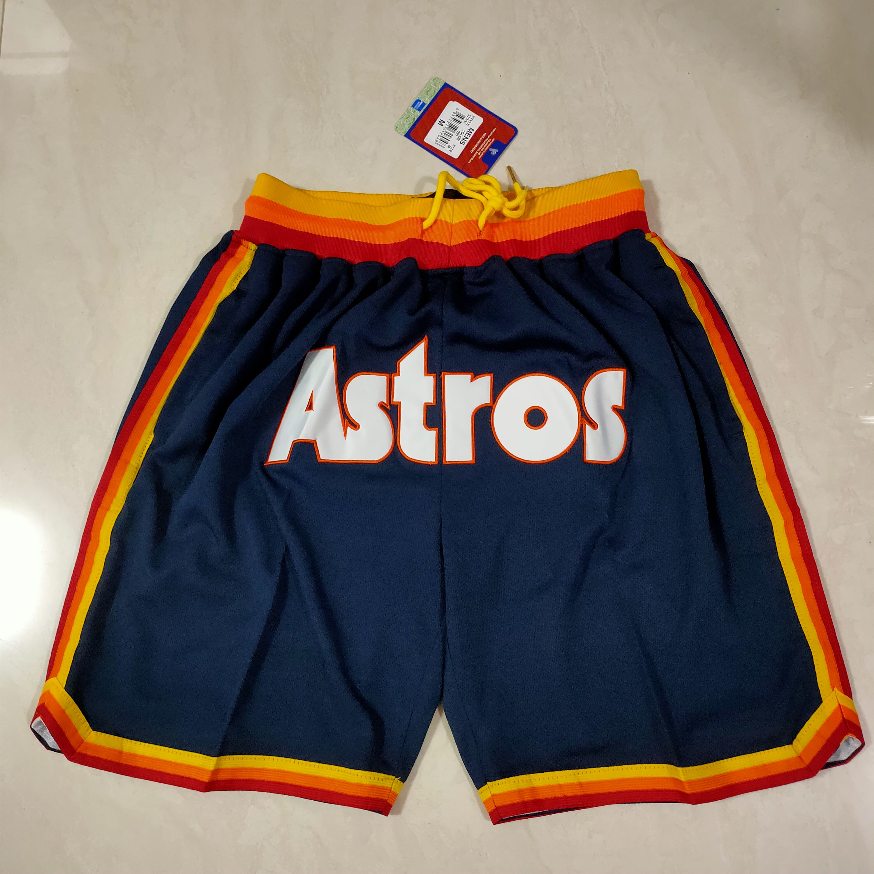 Men MLB Houston Astros Blue Shorts->houston astros->MLB Jersey